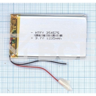 Аккумулятор Li-Pol (батарея) 3.5*45*75мм 2pin 3.7V/1200mAh