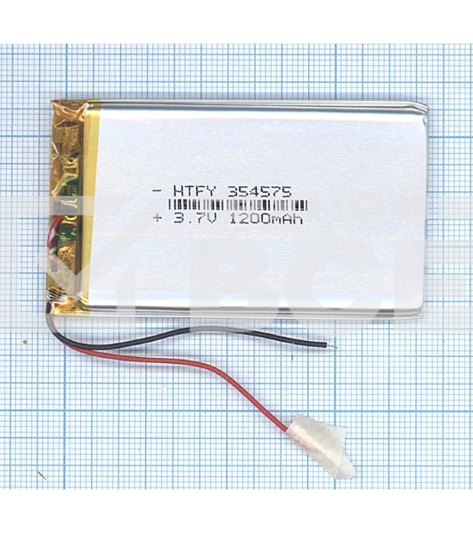 Аккумулятор Li-Pol (батарея) 3.5*45*75мм 2pin 3.7V/1200mAh