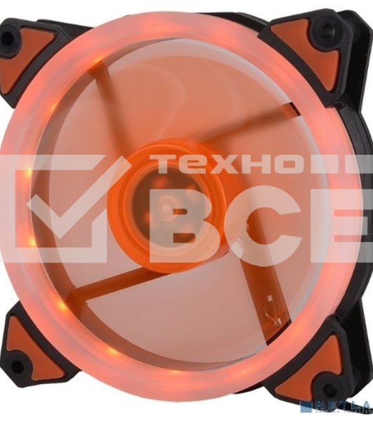 Вентилятор для корпуса Crown CMCF-12025S-1233 черный/оранжевый, 120 мм, 1650 об/мин, 23 дБ, 3 pin