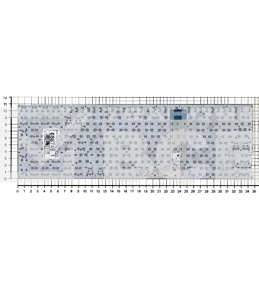 Клавиатура для ноутбука Asus X756 белый без рамки (горизонтальный Enter)