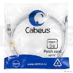 Шнур комм. Cabeus, Cat.5e, экр., F/UTP, RJ45/RJ45, LSZH, AWG24, 2м, серый, фото 1
