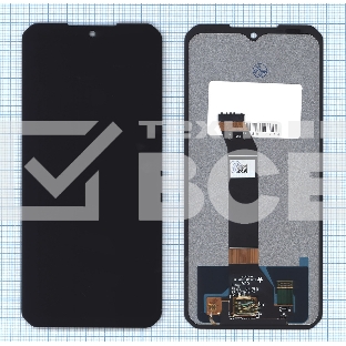 Дисплей для Doogee V30, V30T в сборе с тачскрином черный Orig