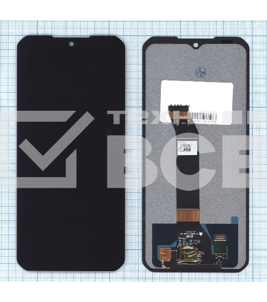 Дисплей для Doogee V30, V30T в сборе с тачскрином черный Orig
