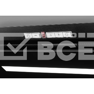 Встраиваемая вытяжка Kuppersberg INTRO 60 BLACK ширина 54 см, отвод воздуха/рециркуляция, 1000 м3/ч, Черная вытяжка с нижней