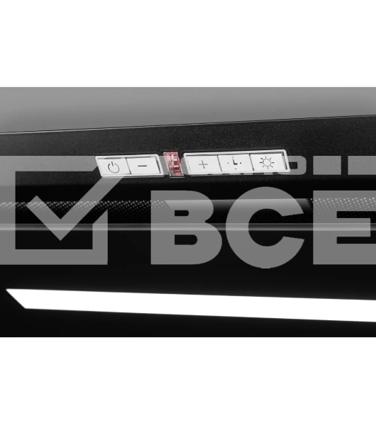 Встраиваемая вытяжка Kuppersberg INTRO 60 BLACK ширина 54 см, отвод воздуха/рециркуляция, 1000 м3/ч, Черная вытяжка с нижней