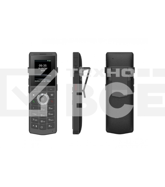 Телефон DECT Fanvil DECT PHONE 2.0” 240x320 Color LCD 2 SIP Line 1 PTT Key Indoor: 50 m Outdoor Range: 300 m Europe: 1880–1900 MHz Detachable Lithium Battery with 1900mAH