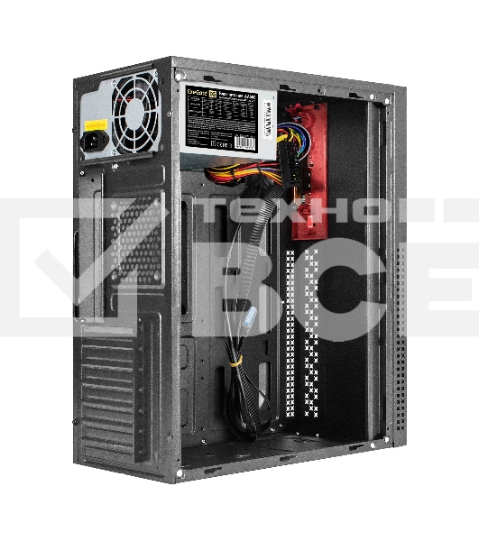 Компьютерный корпус Miditower ExeGate AA-443U-AA500 (ATX, AA500 8 см, 2*USB+1*USB 3.0+HD Audio, черный)