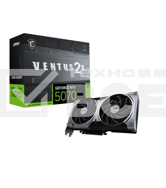 Видеокарта MSI RTX 5070 12G VENTUS 2X RTX 5070 12Gb 192bit GDDR7 HDMIx1 DPx3 HDCP Ret