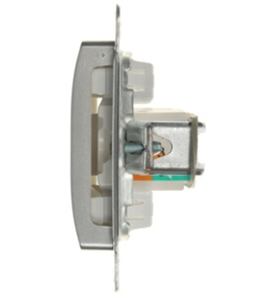 Механизм розетки комп. 1-м СП Glossa RJ45 CAT.5E алюм. SchE GSL000381K