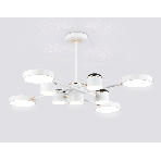 Люстра светодиодная на штанге Ambrella light FL51627/9+4 WH/FGD белый/золото 132W 3000-6000K D850*370 (без ПДУ), фото10