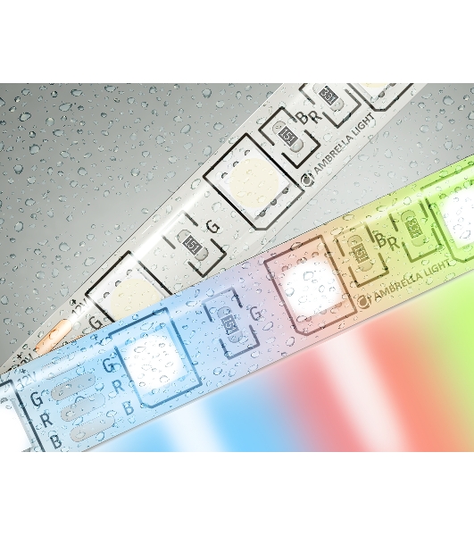 Светодиодная лента Ambrella light GS2302 5050 60Led/ 14.4W m/ 12V IP65 RGB/ 5000*10*2.87mm (4 конт.)
