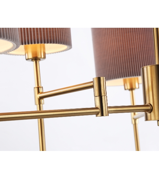 Люстра Ambrella light LH72381/6 BS/GR латунь/серый E14*6 max 40W D690*705