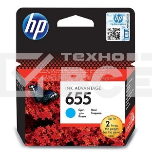 Картридж струйный HP 655 CZ110AE голубой для HP DJ IA 3525/4615/4625/5525/6525 (600стр.)