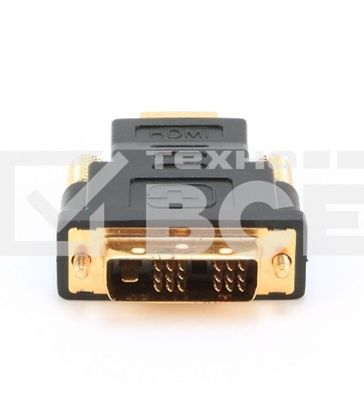 Адаптер (переходник) Gembird  HDMI-DVI A-HDMI-DVI-1, 19M/19M, золотые разъемы, пакет 