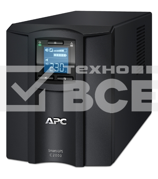 Источник бесперебойного питания APC Smart-UPS C SMC2000I 1300Вт 2000ВА черный