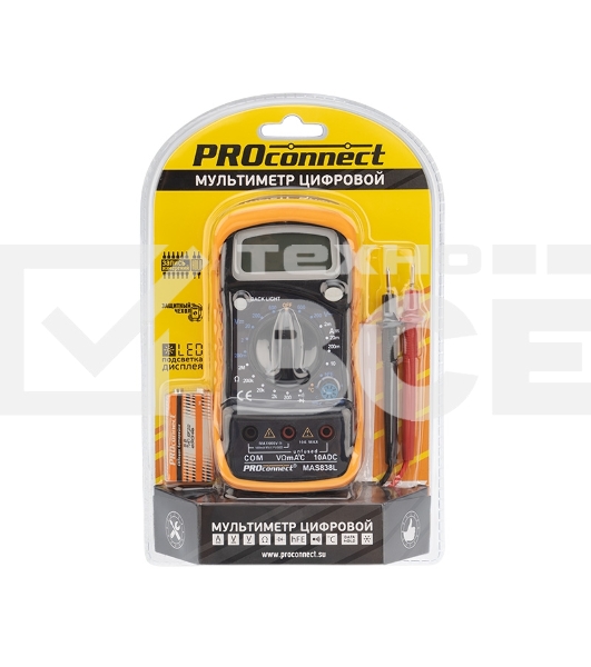 Инструменты Proconnect (13-3022) Универсальный мультиметр MAS838L(DT858L)