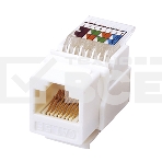 Модуль Rexant Keystone Jack RJ-45(8P8C), UTP неэкранированный, категория 5e, тип 180 градусов,самозажимной, белый, фото 1