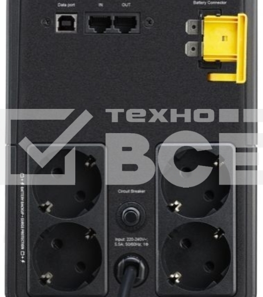 Источник бесперебойного питания APC Back-UPS BX1600MI-GR 900Вт 1600ВА черный