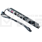 Аксессуар ЦМО Блок розеток Rem-16 с выкл., 8 Schuko, 16A, алюм., 19