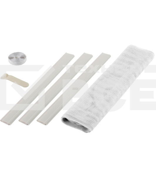 Сетка STAYER 12500-10-22 противомоскитная для двери с креп. лентой и грузиками пэт белая 1.0х2.2 м