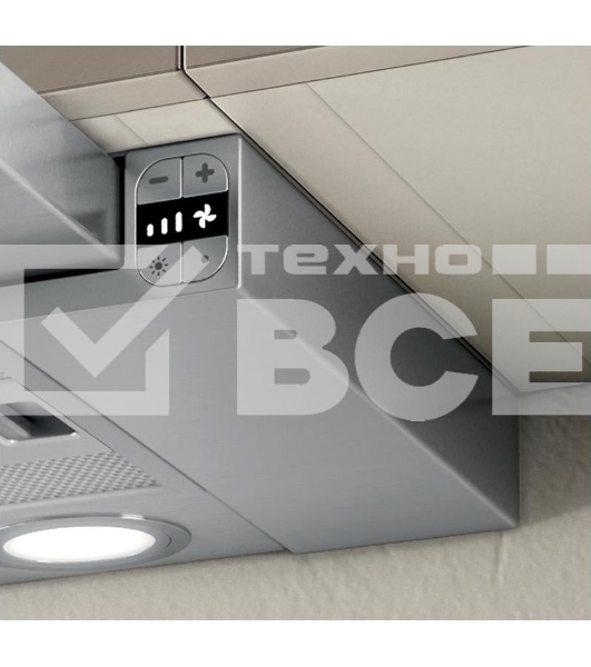 Встраиваемая вытяжка ELICA ELITE 26 IX/A/60/VT / 60 см, электронное управление, 900 куб. м. , серая+черное стекло