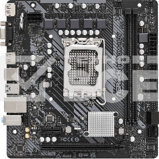 Материнская плата ASRock H610M-HDV, LGA 1700, Intel H610, 2xDDR4, 4xSATA, 1xPCIe 4.0 x16, 1xPCIe x1, 1xHDMI, 1xDP, 1xVGA, 1x 1Gb LAN, 2xUSB-A 3.2 Gen 1, 4xUSB-A 2.0, 3x3.5 мм, 7.1, mATX
