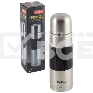 Термос Mallony из нерж стали с силиконовыми вставками, серия NUOVO, 0,75 л.
