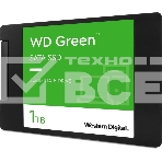 Накопитель SSD WD Green WDS100T3G0A, 1000Gb, SATA III, 2.5