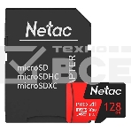 Флеш карта MicroSD card Netac P500 Extreme Pro 128GB, retail version w/SD adapter, фото4