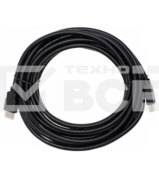Кабель аудио-видео Cactus CS-HDMI.1.4-5 HDMI (m)/HDMI (m) 5м. Позолоченные контакты черный
