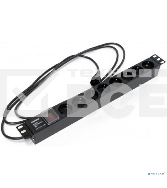 Hyperline SHE19-8SH-S-2.5IEC Блок розеток для 19