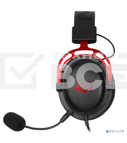Игровые наушники SVEN AP-G1000MV с микрофоном черно-красные (mini jack O 3,5 мм (4 pin), 50 мм)