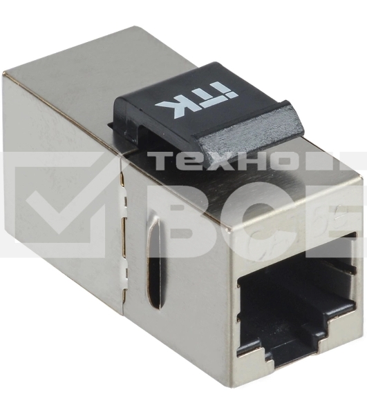 Проходной адаптер ITK CS7-1C5EF кат. 5E FTP RJ45-RJ45 Keystone Jack