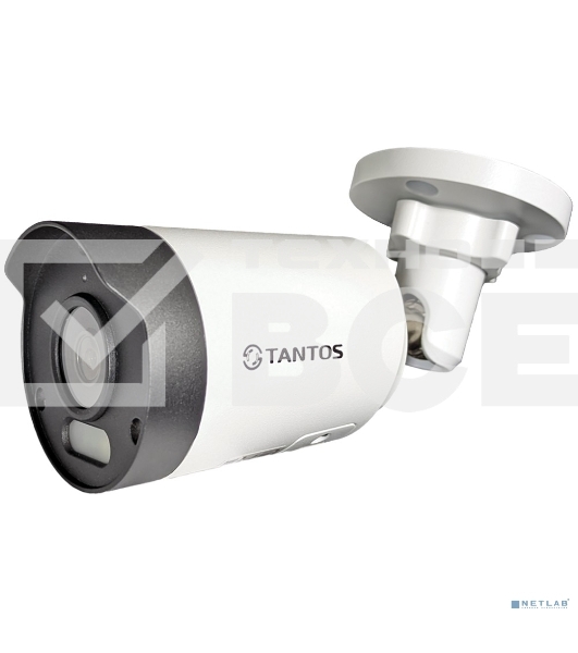 Видеокамера IP уличная Tantos TSi-Pe25FP 2 мегапиксельная с фиксированным объективом и питанием PoE