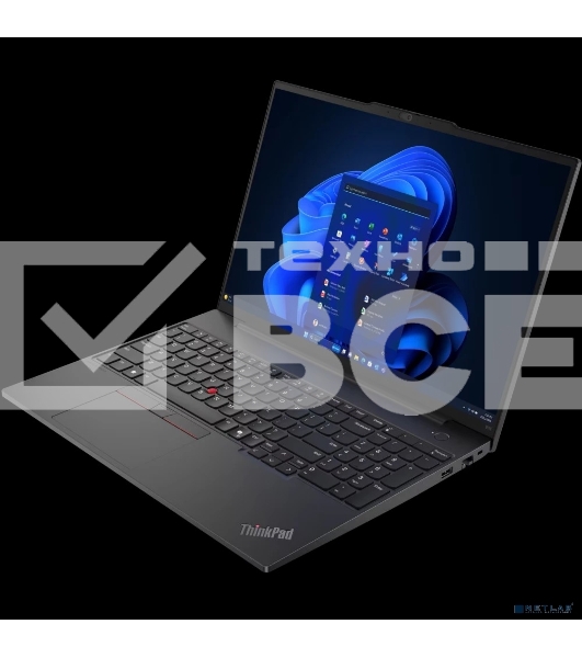 Ноутбук Lenovo ThinkPad E16 G2 Ryzen 7 7735U 16Gb SSD 512Gb AMD Radeon Graphics 680M 16' IPS WUXGA (1920x1200) без ОС black WiFi BT Cam (21M6S1F000)