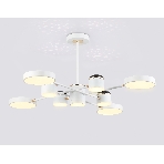 Люстра светодиодная на штанге Ambrella light FL51627/9+4 WH/FGD белый/золото 132W 3000-6000K D850*370 (без ПДУ), фото9