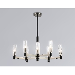 Люстра Ambrella light LH55503/9 SN/BK/CL сатин никель/черный/прозрачный E14*9 max 40W D760*760, фото8
