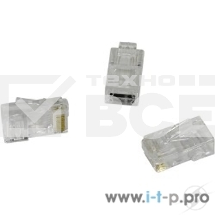 Коннектор RJ-45 Кат.5 (V) (8P8C) Exegate под одножильный кабель (1шт) Exegate EX158091RUS