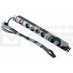 Аксессуар ЦМО Блок розеток Rem-16 с выкл., 8 Schuko, 16A, алюм., 19