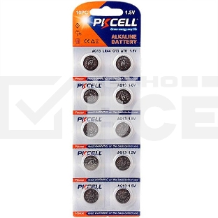 Щелочной/алкалиновый элемент питания PKCELL AG13-10B тип - LR44(AG10) 10 шт в блистере