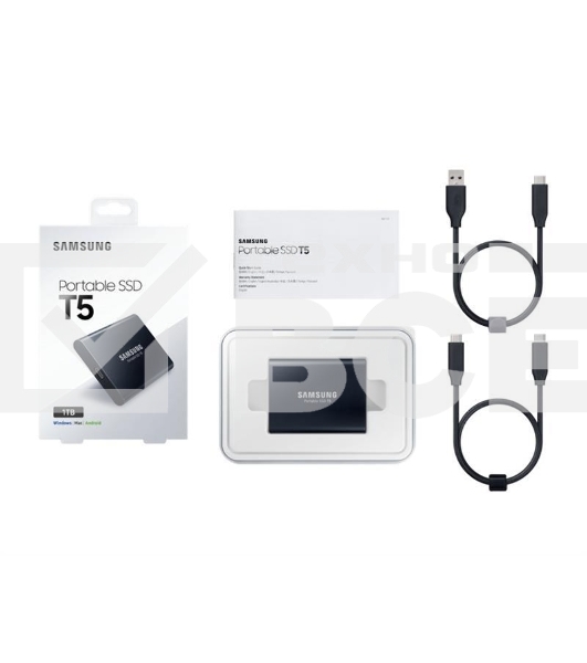 Внешний твердотельный накопитель SSD 1TB Samsung T5 (Up to 540Mb/s, USB 3.1 Type-C) (MU-PA1T0B/WW)