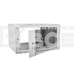 Шкаф телеком. настенный разборный 15U (600х650) дверь стекло, цвет серый RAL 7035, фото4