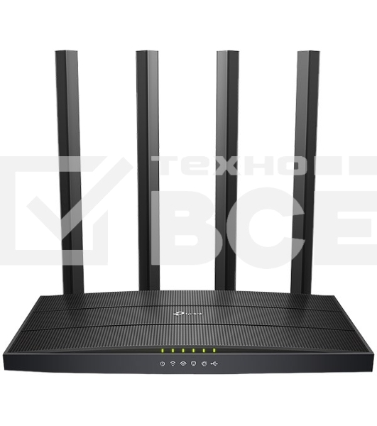 Роутер беспроводной TP-Link Archer C6U AC1200 10/100/1000BASE-TX/4G ready черный