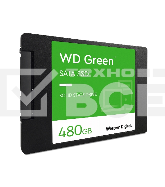 Накопитель SSD WD Green WDS100T3G0A, 1000Gb, SATA III, 2.5