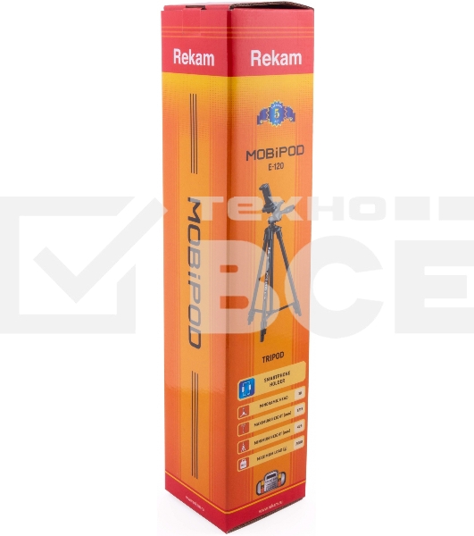 Штатив Rekam MOBIPOD E-120 универсальный черный (513гр.)
