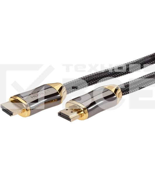 Кабель HDMI 19M/M,ver. 2.1, 8K@60 Hz 3m метал разъемы, нейлоновая оплетка Telecom <TCG300-3M>