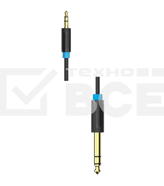Кабель Vention аудио Jack 6,5 mm M/ 3,5 M - 5 м