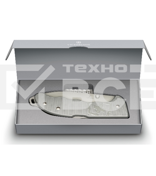 Нож перочинный Victorinox Evoke Alox (0.9415.D26) 136мм 5функц. серебристый подар.коробка
