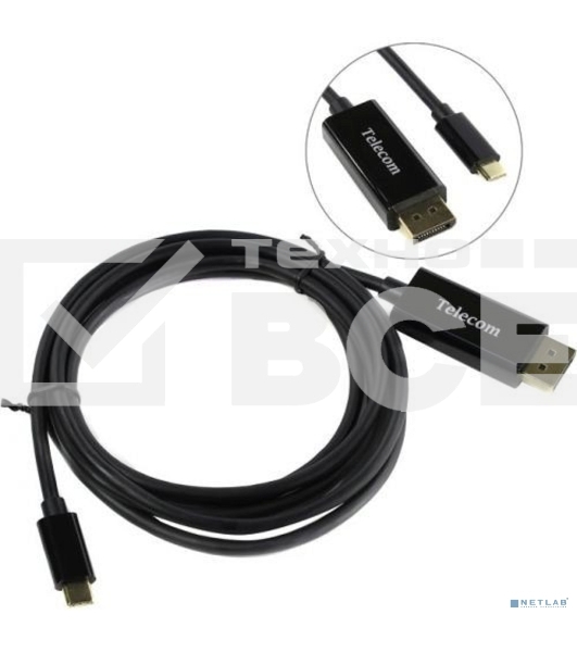 Кабель Telecom USB3.1 Type-Cm --> DP(m) 4K@30Hz, 1.8m <TCC010-1.8M>