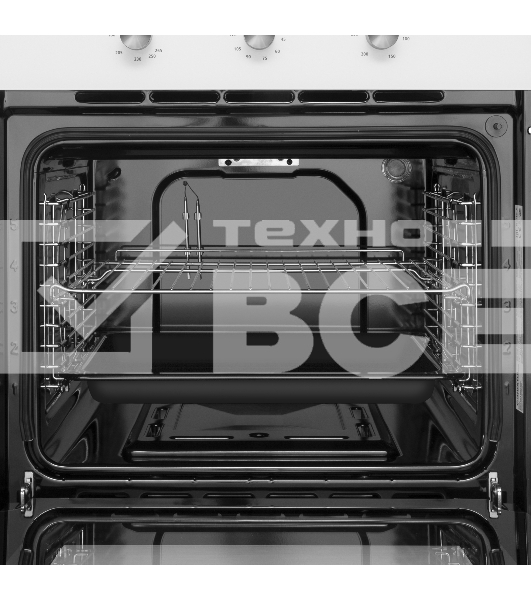 Шкаф духовой газовый с электрическим грилем Maunfeld MOGS703W, встраиваемый